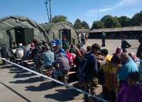 Posjet prihvatnom centru za izbjeglice kod Opatovca